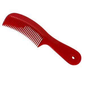 Vintage Unbreakable Pocket Size Red Comb With Handle